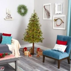 6ft Nearly Natural Pre-Lit LED Wyoming Alpine with Pinecones Artificial Christmas Tree Clear Lights -Northlight Christmas Store GUEST 191c12c1 c9fb 47ce bfe6 9118bad47fb9