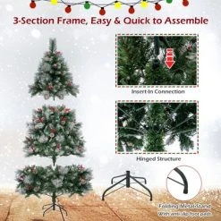 Costway 6 FT Pre-Lit Artificial Christmas Tree Hinged with Pine Needles 350 LED Lights -Northlight Christmas Store GUEST 1988bd13 d148 45f2 a1ff 41ebcef9d222