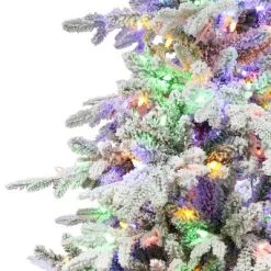 Puleo 7' Pre-Lit LED Flocked Full Utah Fir Artificial Christmas Tree Color Select Lights -Northlight Christmas Store GUEST 19a16dad d686 4fa4 97b0 e694f07b1aac
