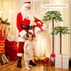 Costway 5FT+3.5FT Double Pre-Lit Artificial Tropical Christmas Palm Tree w/ 100 Lights -Northlight Christmas Store GUEST 1a337b5d 25e5 4604 ad89 88369931dea0