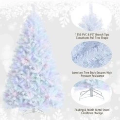 Costway 7ft White Iridescent Tinsel Artificial Christmas Tree with 1156 Branch Tips -Northlight Christmas Store GUEST 1ad4eb78 1083 4baa ab8e fdb2da66be3e