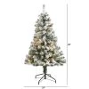 4ft Nearly Natural Pre-Lit LED Flocked West Virginia Fir Artificial Christmas Tree Clear Lights