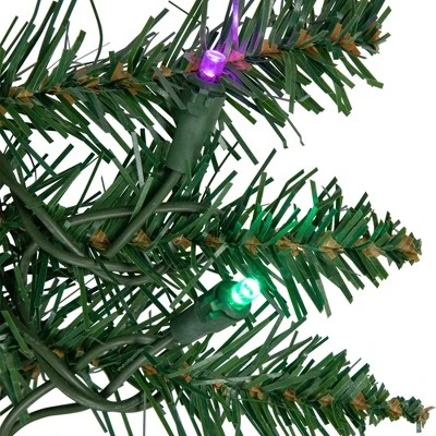 Northlight 9' x 12" Pre-Lit Winona Fir Artificial Christmas Garland, Multi LED Lights 5 Northlight 9' x 12" Pre-Lit Winona Fir Artificial Christmas Garland, Multi LED Lights - Image 3