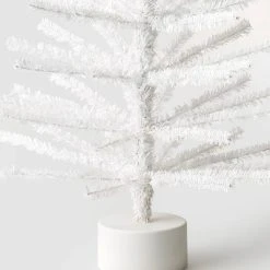 24" Unlit Tinsel Mini Artificial Christmas Tree White - Wondershop™