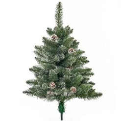 HOMCOM Artificial Snow Dipped Christmas Tree with Pinecones, Holiday Home Indoor Decoration with Foldable Feet -Northlight Christmas Store GUEST 1b54e990 2db5 4aee ba5e 5dae07141bbb