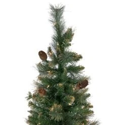 Northlight 7' Pre-Lit Yorkshire Pine Pencil Artificial Christmas Tree, Clear Lights -Northlight Christmas Store GUEST 1ba33231 8fd0 47b0 8bb2 8bd6a9c27364