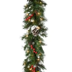 National Tree Company Pre-Lit Artificial Christmas Garland, Green, Frosted Berry, White Lights, with Pine Cones, Berry Clusters, Plug In, 9 Feet -Northlight Christmas Store GUEST 1ce2b5e7 29dd 4f83 94eb 7145c0c94e81
