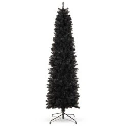 Best Choice Products Black Artificial Holiday Christmas Pencil Tree w/ Metal Base -Northlight Christmas Store GUEST 1cfa82ed f4e3 4194 9746 11d701882dbf