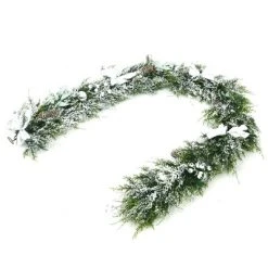 Costway Snow Flocked Christmas Cypress Garland Wedding Party Decor w/280 PE Tips -Northlight Christmas Store GUEST 1d12328b b2d5 43fc 94e4 275c45658606