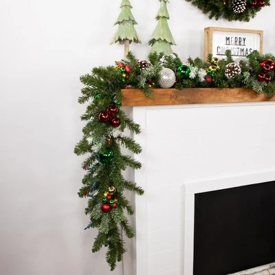 Northlight 9' x 12" Prelit Canadian Green Pine Artificial Christmas Garland - Multi Lights 5 Northlight 9' x 12" Prelit Canadian Green Pine Artificial Christmas Garland - Multi Lights - Image 3