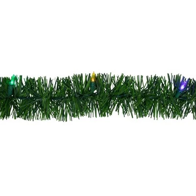 Northlight 18' x 3" Pre-Lit Pine Artificial Christmas Garland, Multicolor LED Lights 5 Northlight 18' x 3" Pre-Lit Pine Artificial Christmas Garland, Multicolor LED Lights - Image 3