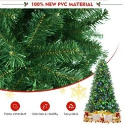 Costway 7ft Pre-lit Hinged Christmas Tree w/ Remote Control & 9 Lighting Modes -Northlight Christmas Store GUEST 1dab220f e180 43c2 b2f3 42ffa18561ca
