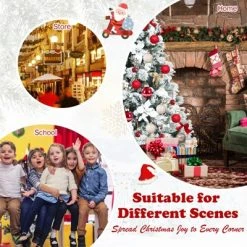 Tangkula Artificial Snow Flocked Christmas Tree, 5FT Hinged Christmas Tree W/ 405 Branch Tips -Northlight Christmas Store GUEST 1e2216e6 2da3 4f98 91fd ab586aff7dc4