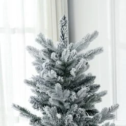 HOMCOM Artificial Christmas Tree Holiday Decoration with Snow Flocked Branches, Auto Open, Steel Base -Northlight Christmas Store GUEST 1e478b5a 9778 40f2 9c63 d5088f8a7d70