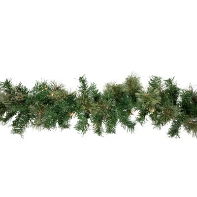 Northlight 9' x 10" Pre-Lit Oregon Cashmere Pine Artificial Christmas Garland, Clear Lights 5 Northlight 9' x 10" Pre-Lit Oregon Cashmere Pine Artificial Christmas Garland, Clear Lights - Image 3