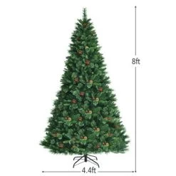 Costway 8ft Pre-lit Hinged Artificial Christmas Tree w/ Pine Cones & Red Berries 13 Costway 8ft Pre-lit Hinged Artificial Christmas Tree w/ Pine Cones & Red Berries -Northlight Christmas Store GUEST 1e889aab bb61 440b b0e1 4a096f0bbcbf