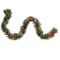 Northlight 50' x 3" Unlit Red/Green Wide Cut Tinsel Christmas Garland -Northlight Christmas Store GUEST 1e9297bc d171 496c 9083 b839bcde45ab
