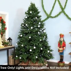 Sunnydaze Decor Sunnydaze Indoor Artificial Unlit Majestic Pine Full Christmas Tree with Metal Stand and Hinged Branches - Green -Northlight Christmas Store GUEST 1f4ca1d9 3b04 4c28 971a b717bbcc35be