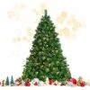 Tangkula Pre-Lit Hinged Lifelike Xmas Tree, Lush Artificial Christmas Tree W/ PVC Tips LED Lights 8 Flash Modes -Northlight Christmas Store GUEST 1f8986ba 0225 4b24 b443 15da345837c9