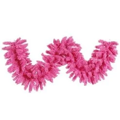 Vickerman Flocked Pink Artificial Christmas Garland -Northlight Christmas Store GUEST 2018b9b9 d558 4673 8d39 d8abd9822432