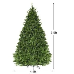 Tangkula 7.5'Artificial Green PVC Christmas Fir Tree Outdoor w/ Metal Stand and 700 LED Lights -Northlight Christmas Store GUEST 201a332a 01c9 4d22 873f e0a38dd49125