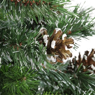 Northlight 4' Snowy Delta Pine with Pine Cones Full Artificial Christmas Tree - Unlit 5 Northlight 4' Snowy Delta Pine with Pine Cones Full Artificial Christmas Tree - Unlit - Image 3
