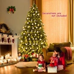 Tangkula 7.5'Artificial Green PVC Christmas Fir Tree Outdoor w/ Metal Stand and 700 LED Lights -Northlight Christmas Store GUEST 20c3d979 0ce7 494e b5f4 40573ae2a904