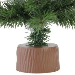 Northlight 18" Mini Canadian Pine Medium Artificial Christmas Tree with Faux Wood Base, Unlit -Northlight Christmas Store GUEST 21bc619c 94ff 4857 84dc bcc8398a72fc