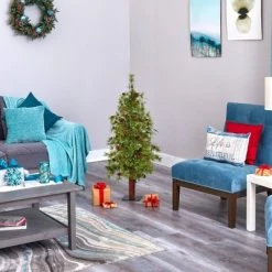 4ft Nearly Natural Pre-Lit LED Wyoming Alpine with Pinecones Artificial Christmas Tree Clear Lights -Northlight Christmas Store GUEST 220136ab 4727 4df4 acbf b583e72af463