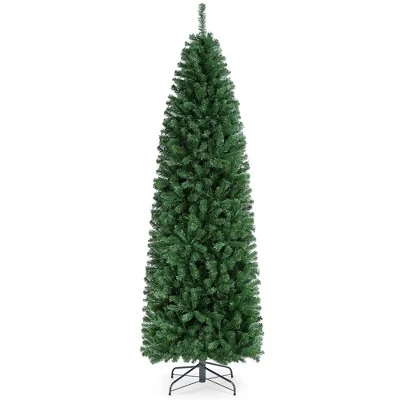 Yaheetech Artificial Christmas Tree Holiday Decoration Slim Tree, Green 12 Yaheetech Artificial Christmas Tree Holiday Decoration Slim Tree, Green - Image 10