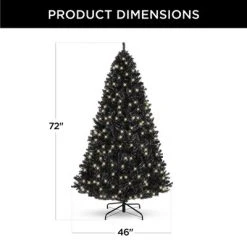 Best Choice Products Pre-Lit Black Christmas Tree, Artificial Holiday Decoration w/ Branch Tips, Incandescent Lights -Northlight Christmas Store GUEST 22ceb99a aaed 486b 8c13 fa9a49380eed