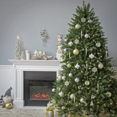 National Tree Company 7.5 ft Pre-Lit Artificial Full Christmas Tree, Green, White Lights, Includes Stand 5 National Tree Company 7.5 ft Pre-Lit Artificial Full Christmas Tree, Green, White Lights, Includes Stand - Image 3