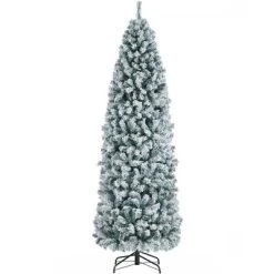 Yaheetech Flocked Pencil Artificial Christmas Tree Snow Frosted Christmas Tree, Green -Northlight Christmas Store GUEST 24553219 3d08 408b 9515 98803979cbfc