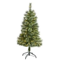 Nearly Natural Pre-Lit LED Slim Snow Flocked Tip Wisconsin Pine Artificial Christmas Tree Clear Lights -Northlight Christmas Store GUEST 2530ed79 472d 412c 9194 aa59c5f8fba1