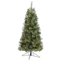 Nearly Natural 5' Cashmere Slim Prelit Artificial Christmas Tree