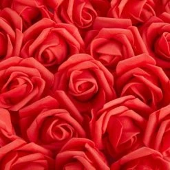 Bright Creations 200 Pack Fake Red Roses, 2 Inch Stemless Foam Flowers for Wall Decorations, Wedding Receptions, Faux Bouquets, Spring Decor -Northlight Christmas Store GUEST 257e70bc 0185 4af0 8b22 d32281903de3