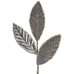 Northlight 28" Gray Glitter Textured Leaves Christmas Spray -Northlight Christmas Store GUEST 25ad9c9b 580d 4d96 b53a 4984dfcf0846