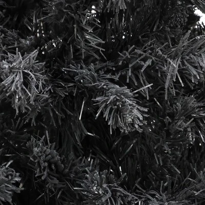 National Tree Company 7 Foot Full Bodied Flocked Unlit Sleek Halloween Event Artificial Christmas Tree with 1,133 Branch Tips, & Metal Stand, Black 5 National Tree Company 7 Foot Full Bodied Flocked Unlit Sleek Halloween Event Artificial Christmas Tree with 1,133 Branch Tips, & Metal Stand, Black - Image 3