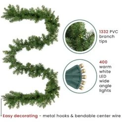 Northlight 50' x 8" Pre-Lit Buffalo Fir Christmas Commercial Garland - Warm White LED Lights -Northlight Christmas Store GUEST 25b395ca 6b46 44ea a6f4 a59528a2ced7