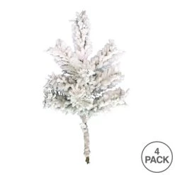 Vickerman Flocked Alaskan Pine Artificial Christmas Spray