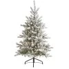 Nearly Natural 5’ Flocked West Virginia Spruce Prelit LED Artificial Christmas Tree -Northlight Christmas Store GUEST 261768dc eb75 46c4 8353 be26fa2dac25