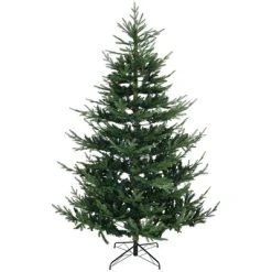 HOMCOM 7.5 Foot Artificial Christmas Tree, Pine Hinged Xmas Tree with Realistic Branches, Steel Base, Auto Open, Green 9 HOMCOM 7.5 Foot Artificial Christmas Tree, Pine Hinged Xmas Tree with Realistic Branches, Steel Base, Auto Open, Green -Northlight Christmas Store GUEST 261ccd89 fdd0 4262 8288 0d99edbf3c6a
