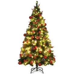 Tangkula Pre-lit Artificial Christmas Tree Includes LED Lights & Branch Tips -Northlight Christmas Store GUEST 2635c5ca eba0 4182 8db9 3fa48afd2219