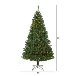 Nearly Natural 8-ft Northern Tip Artificial Christmas Tree with 450 Clear LED Lights