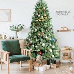 Tangkula 8 Ft Artificial Christmas Tree Mixed PE & PVC Xmas Tree Office and Party Festival Holiday Decor Green -Northlight Christmas Store GUEST 2780644f 9791 486d a64d a09c96c88842