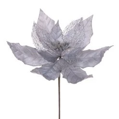 Vickerman 11" Velvet and Glitter Mesh Poinsettia Flower on Steem -Northlight Christmas Store GUEST 2857399b 51d6 4695 ada4 04266e42bb38