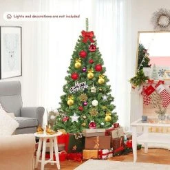 Tangkula Artificial Christmas Tree PVC Hinged Spruce Xmas Tree with Branch Tips 18 Tangkula Artificial Christmas Tree PVC Hinged Spruce Xmas Tree with Branch Tips -Northlight Christmas Store GUEST 2874b1a9 8ca1 4b7a a9f7 6c63778625ec