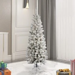 Vickerman Flocked Pacific Pencil Pine Artificial Christmas Tree -Northlight Christmas Store GUEST 28859835 7533 4315 b7b9 0d572a0d1793