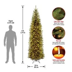 National Tree Company 9 ft Artificial Pre-Lit Slim Christmas Tree, Green, Kingswood Fir, White Lights, Includes Stand 9 National Tree Company 9 ft Artificial Pre-Lit Slim Christmas Tree, Green, Kingswood Fir, White Lights, Includes Stand -Northlight Christmas Store GUEST 28c8d100 15d0 47dc ba7c e2f3694dafca