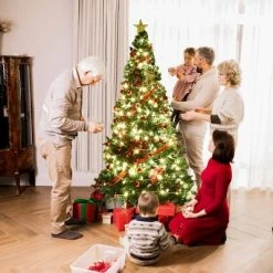 Tangkula 7ft Green Artificial Christmas Pine Tree Hinged PVC Branches with Solid Metal Legs Indoor Outdoor -Northlight Christmas Store GUEST 28ea922d 4330 44dd 8644 b4d9d4fd2884